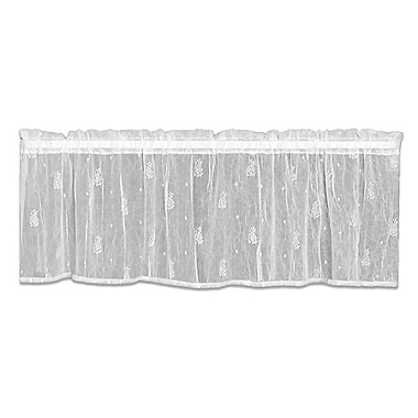 Heritage Lace® Pineapple Window Valance in White | Bed Bath & Beyond