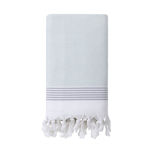 Alternate image 1 for Haven™ Organic Cotton Flatweave Bath Towel in Sky Grey