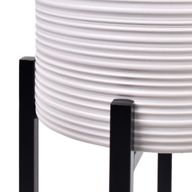 222 Fifth Ridge 20-Inch Tall Ceramic Indoor Planter in White. View a larger version of this product image.