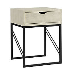 Forest Gate™ 1-Drawer Faux Shagreen Side Table