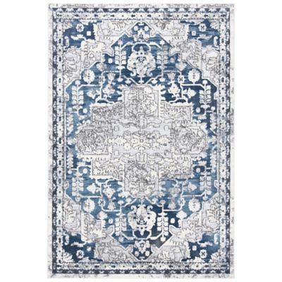5'5 x 7'7 Ivory Grey SAFAVIEH Lagoon Collection LGN230F Distressed Non-Shedding Living Room Bedroom Dining Home Office Area Rug