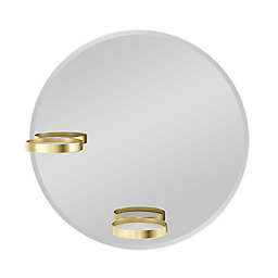 Umbra® Perch 24-Inch Round Wall Mirror in Brass