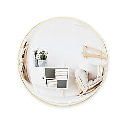 Umbra® Convexa 23-Inch Round Wall Mirror in Brass