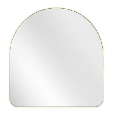 Umbra&reg; Hubba 34-Inch x 36-Inch Arched Wall Mirror in Brass