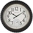 Alternate image 0 for Sterling &amp; Noble&trade; Woven Rattan 20-Inch Outdoor Wall Clock/Weather Station