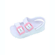 First Steps Stepping Stones Size7 Eva Sandal in White