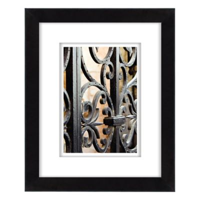 Gallery Solutions 5-Inch x 7-Inch Black Frame with White Mat