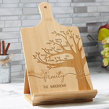 Family Tree Wood Cookbook and Tablet Stand. View a larger version of this product image.