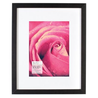 Snap 8-Inch x 10-Inch Matted MDF Picture Frame in Black