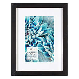 Snap 6-Inch x 8-Inch Matted MDF Picture Frame in Black