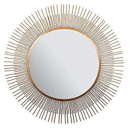 Gallery Solutions 36-Inch Round Sunburst Wall Mirror in Gold