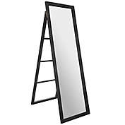 Gallery Solutions 22-Inch x 70-Inch Standing Ladder Mirror with Easel in Black