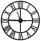 Alternate image 0 for Gallery Solutions 33.7-Inch Round Bronze Metal Wall Clock in Black