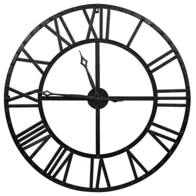Clock Large Wall Aged Gear Analog Bronze Plastic Frame 15.5 Inches Lightweight 