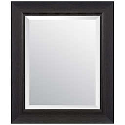 Beveled Scoop Framed 21.4-Inch x 25.4-Inch Wall Mirror in Distressed Black