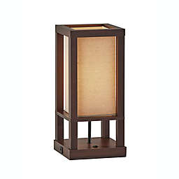 Adesso® Shelf Table Lamp in Walnut