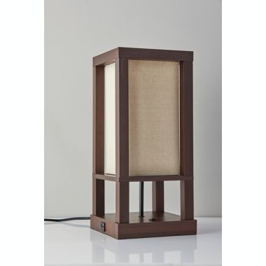 Adesso&reg; Shelf Table Lamp in Walnut. View a larger version of this product image.