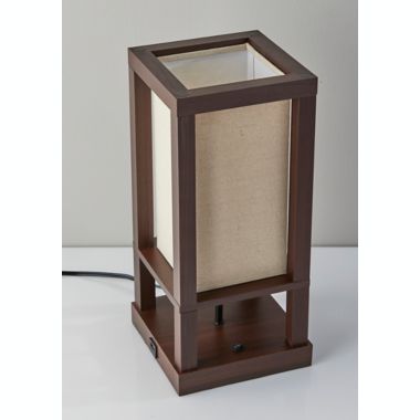 Adesso&reg; Shelf Table Lamp in Walnut. View a larger version of this product image.