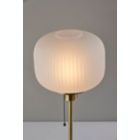Alternate image 5 for Adesso&reg; Textured Glass Table Lamp in Brass/White