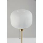 Alternate image 4 for Adesso&reg; Textured Glass Table Lamp in Brass/White