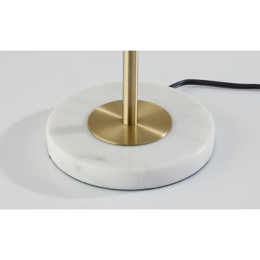 Adesso&reg; Textured Glass Table Lamp in Brass/White. View a larger version of this product image.
