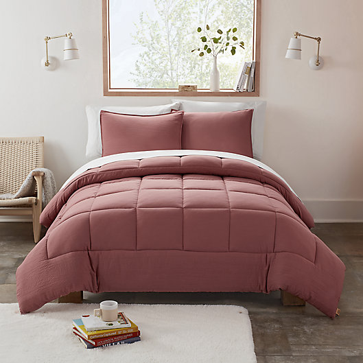 Alternate image 1 for UGG® Devon 3-Piece Reversible Full/Queen Comforter Set in Sepia