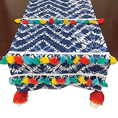 Wild Sage&trade; Amelia Tie Dye 72-Inch Table Runner in Indigo. View a larger version of this product image.