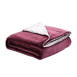 Cozy Tyme Babineaux Sherpa Reversible 108-Inch x 90-Inch Throw Blanket in Purple