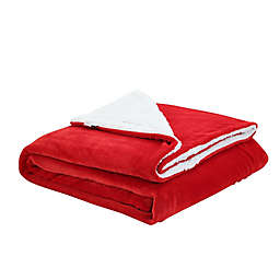 Cozy Tyme Babineaux Sherpa Reversible 60-Inch x 80-Inch Throw Blanket in Red