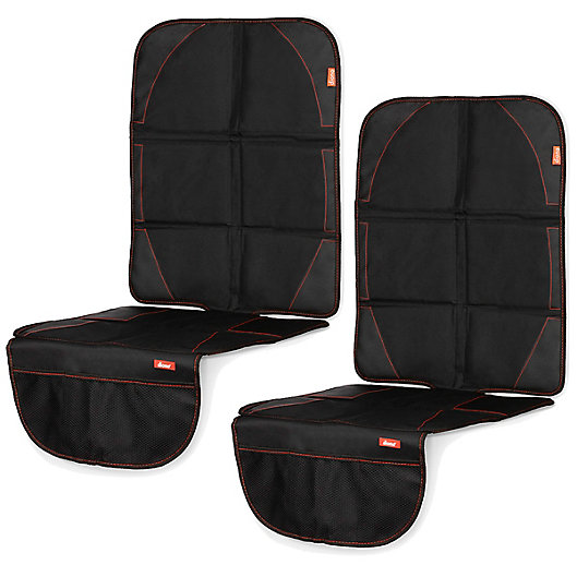 Alternate image 1 for Diono® ultra mat™ Car Seat Protectors in Black (Set of 2)