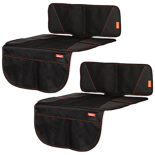 Alternate image 1 for Diono® super mat™ Car Seat Protectors in Black (Set of 2)