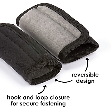 Diono&trade; Soft Seat Belt Wraps in Black. View a larger version of this product image.