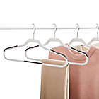 Alternate image 1 for Squared Away&trade; No Slip Slim Hangers in White with Chrome Hook (Set of 50)
