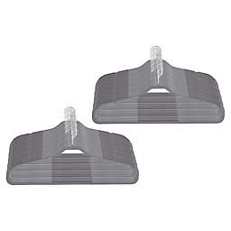 Squared Away™ No Slip Slim Hangers in Cool Grey with Chrome Hook (Set of 50)