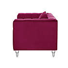 Alternate image 6 for Inspired Home Velvet Upholstered Club Chair in Fuchsia