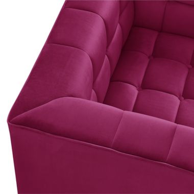 Inspired Home Velvet Upholstered Club Chair in Fuchsia. View a larger version of this product image.