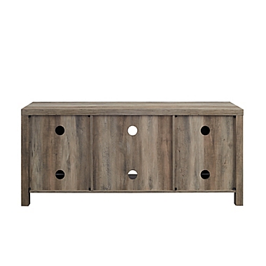 Forest Gate&trade; Wheatland 58-Inch Barn Door TV Stand in Grey. View a larger version of this product image.