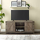 Alternate image 3 for Forest Gate&trade; Wheatland 58-Inch Barn Door TV Stand in Grey