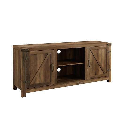 Alternate image 1 for Forest Gate™ Wheatland 58-Inch Barn Door TV Stand in Rustic Oak