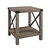 Forest Gate Wheatland 18-Inch Square Modern Farmhouse Accent Side End Table