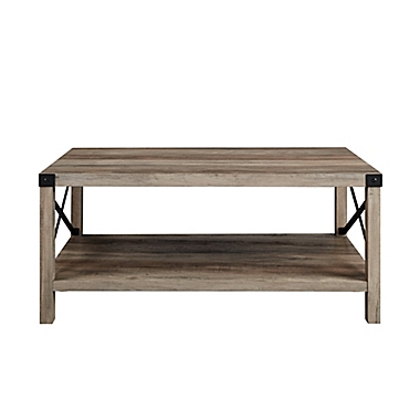 Forest Gate Wheatland Modern Farmhouse Accent Coffee Table in Grey. View a larger version of this product image.