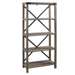 Forest Gate™ Wheatland Modern Farmhouse 64-Inch 5-Shelf Bookcase