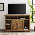 Alternate image 1 for Forest Gate Wheatland 52-Inch Farmhouse Sliding Door TV Stand in Rustic Oak