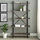 Alternate image 3 for Forest Gate 68&quot; Industrial Modern Pipe Bookshelf in Grey Wash