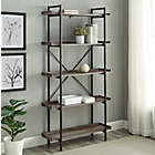 Alternate image 1 for Forest Gate 68&quot; Industrial Modern Pipe Bookshelf in Grey Wash