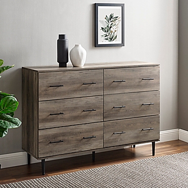 Forest Gate&trade; 6-Drawer Farmhouse Wood Storage Cabinet in Slate Grey. View a larger version of this product image.