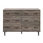 Alternate image 1 for Forest Gate&trade; 6-Drawer Farmhouse Wood Storage Cabinet in Slate Grey