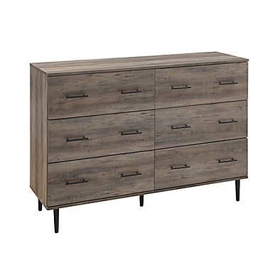 Forest Gate&trade; 6-Drawer Farmhouse Wood Storage Cabinet in Slate Grey. View a larger version of this product image.
