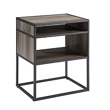 Forest Gate&trade; 20-Inch Elm Industrial Modern Wood Side Table in Grey Wash. View a larger version of this product image.