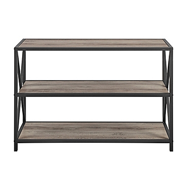 Forest Gate&trade; Blair 40&quot; Bookshelf Console Table in Grey. View a larger version of this product image.